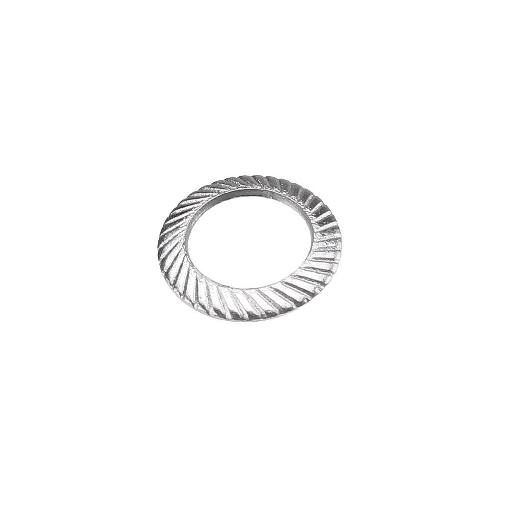 100Pcs M3 M4 Stainless Steel Double-sided Tooth Washers Ribbed Safety Spring Lock Anti-slip Washer