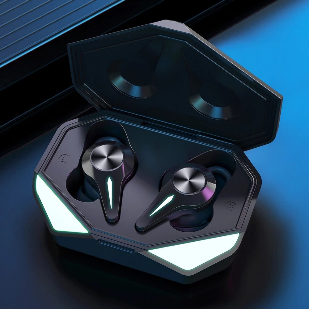 TWS bluetooth Earphone Wireless Game Headset V5.0 Stereo Low Latency Touch Control Noise Cancelling Mic