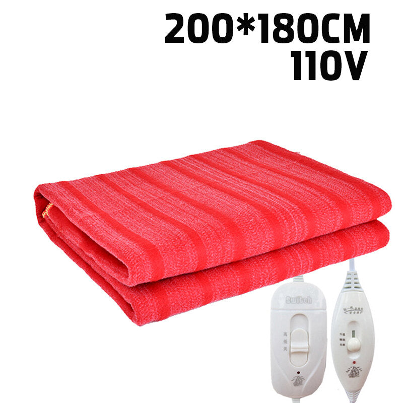 1.5x1.8m/2x1.8m 110V/220V Fast Heating Electric Heated Flannel Blanket Warmer With Controller