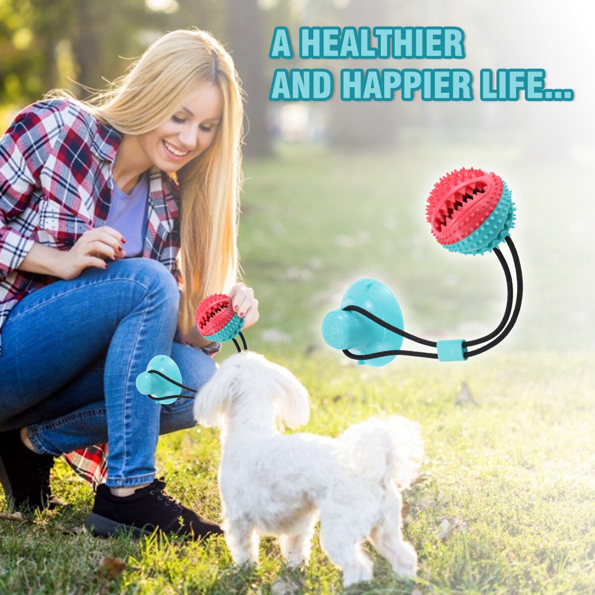 Dog Chew Toys for Aggressive Chewers Dogs Training Treats Teething Rope Toys with Suction Cup