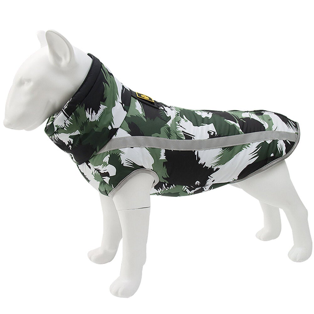 Windproof Warm Dog Clothes Reflective Design Close-fitting Design Upgrade Polyester+PP Cotton