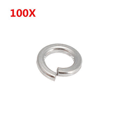 100Pcs M3 304 Stainless Steel Split Lock Washers Spring Washers