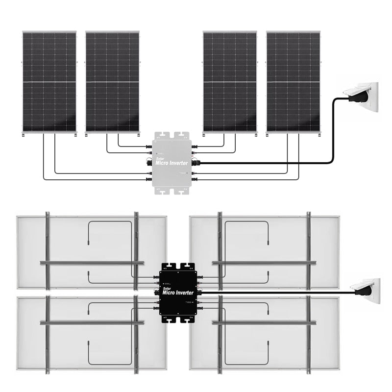 1400W Solar Grid Tie Inverter Input DC22V-48V to AC110V/220V WVC on grid Micro Power Inverter WIFI Version