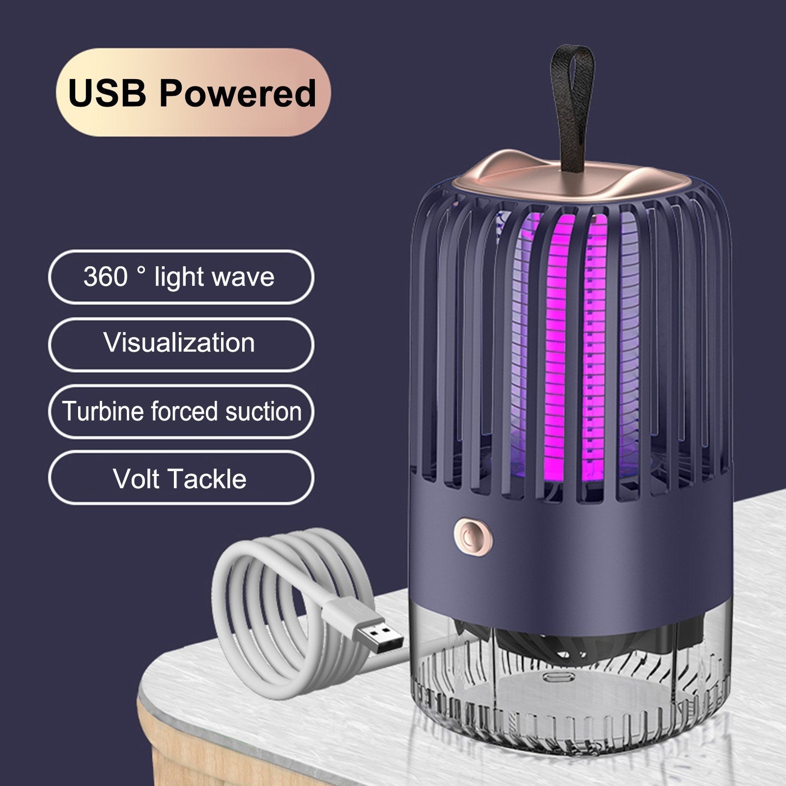 USB Electric Mosquito Killer Lamp - Portable Household Zapper & Trap