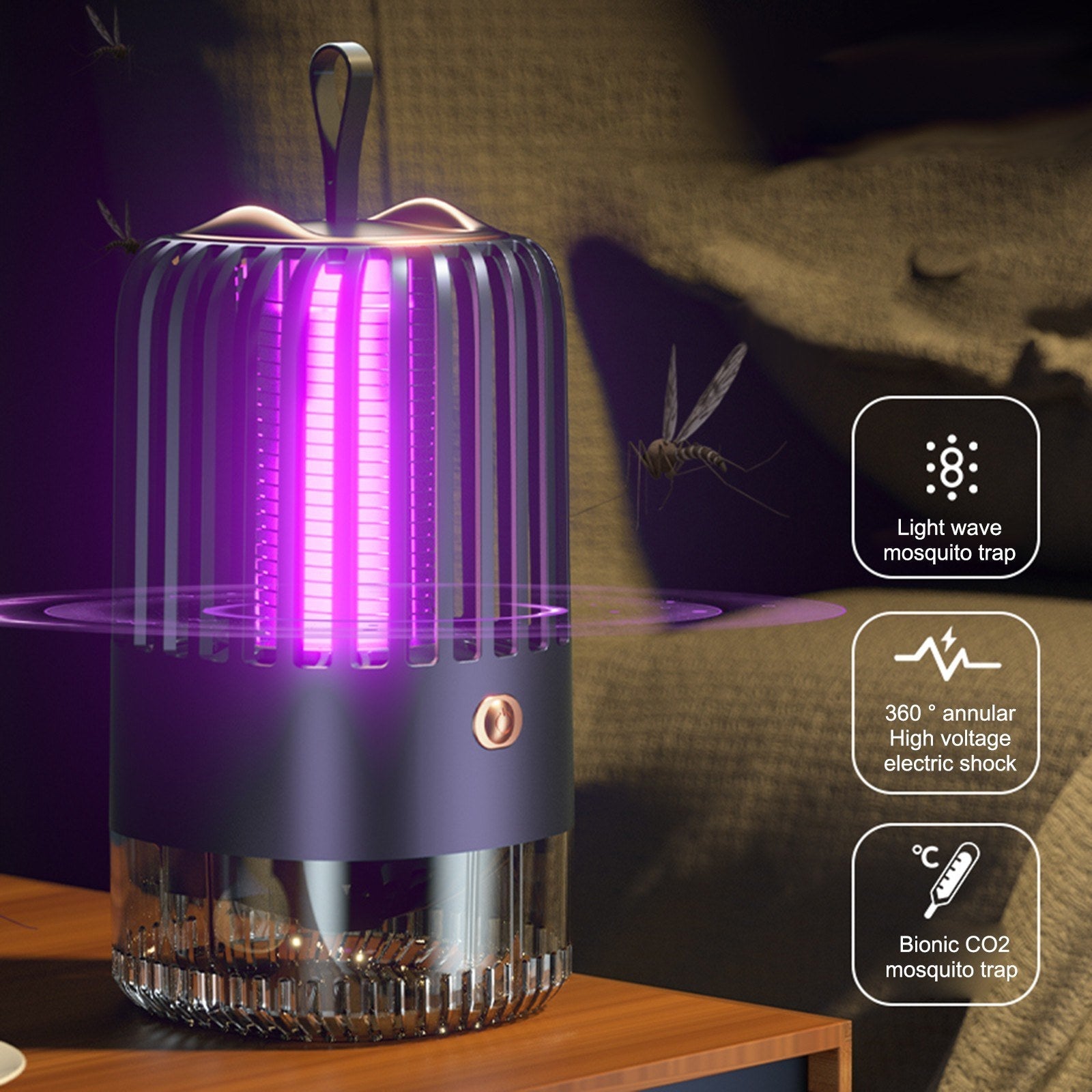 USB Electric Mosquito Killer Lamp - Portable Household Zapper & Trap