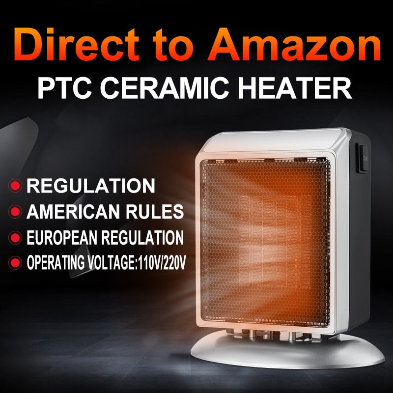 Electric Heater 110-220V Room Heating Warmer 900W Mini Portable Heater Space Winter Warmer Machine