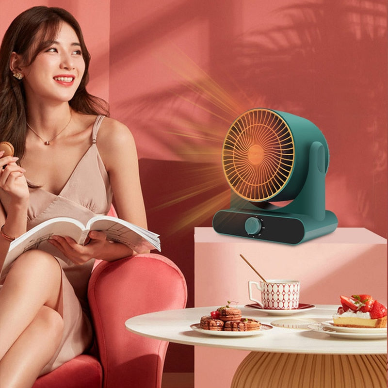 Electric Heater Mini Home Heating Fan Portable Desktop Office Space Heater Silent Warmer Fast Heater Hot Air for Room Machine