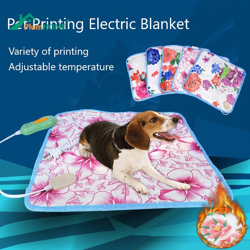 Electric Heating Pad Blanket Pet Mat Bed Cat Dog Winter Warmer Pad Home Office Chair Heated Mat 220V Random Patterns