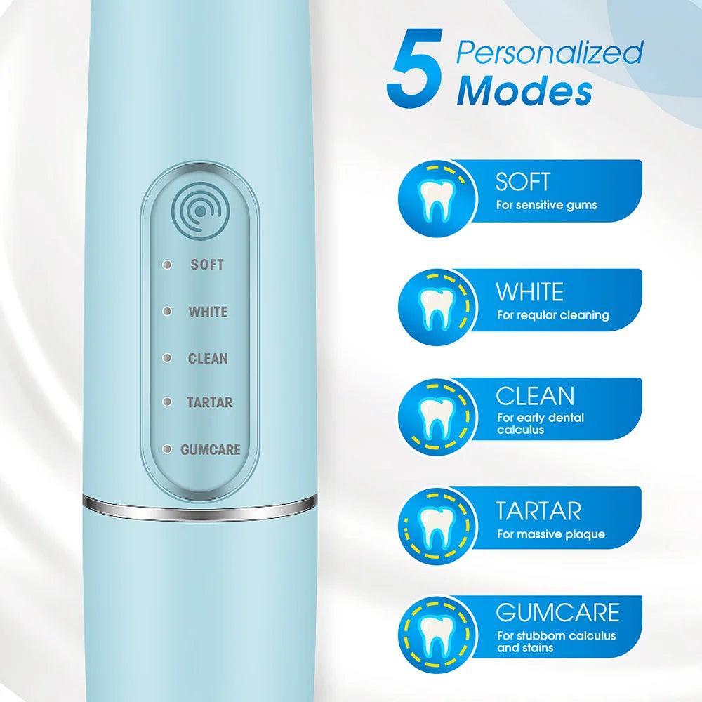 Adult Electric Toothbrush - IPX7 Waterproof Auto-Clean with Whitening Mode