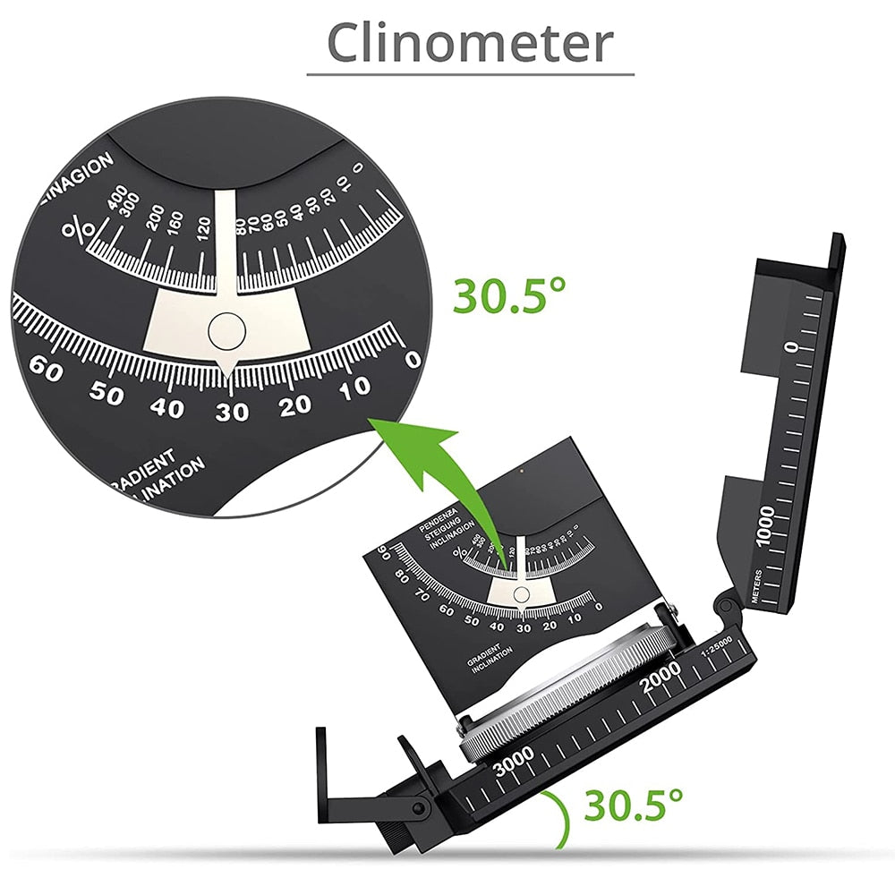 Professional Mulitifunctional Outdoor Survival Military Waterproof Luminous Compass With Tripod For Hunting Tourism and Camping