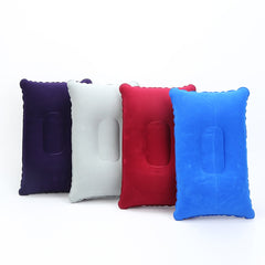 Inflatable Air Pillow Bed Sleeping Camping Pillow PVC Nylon Neck Stretcher Backrest Pillow for Travel Plane Head Rest Support
