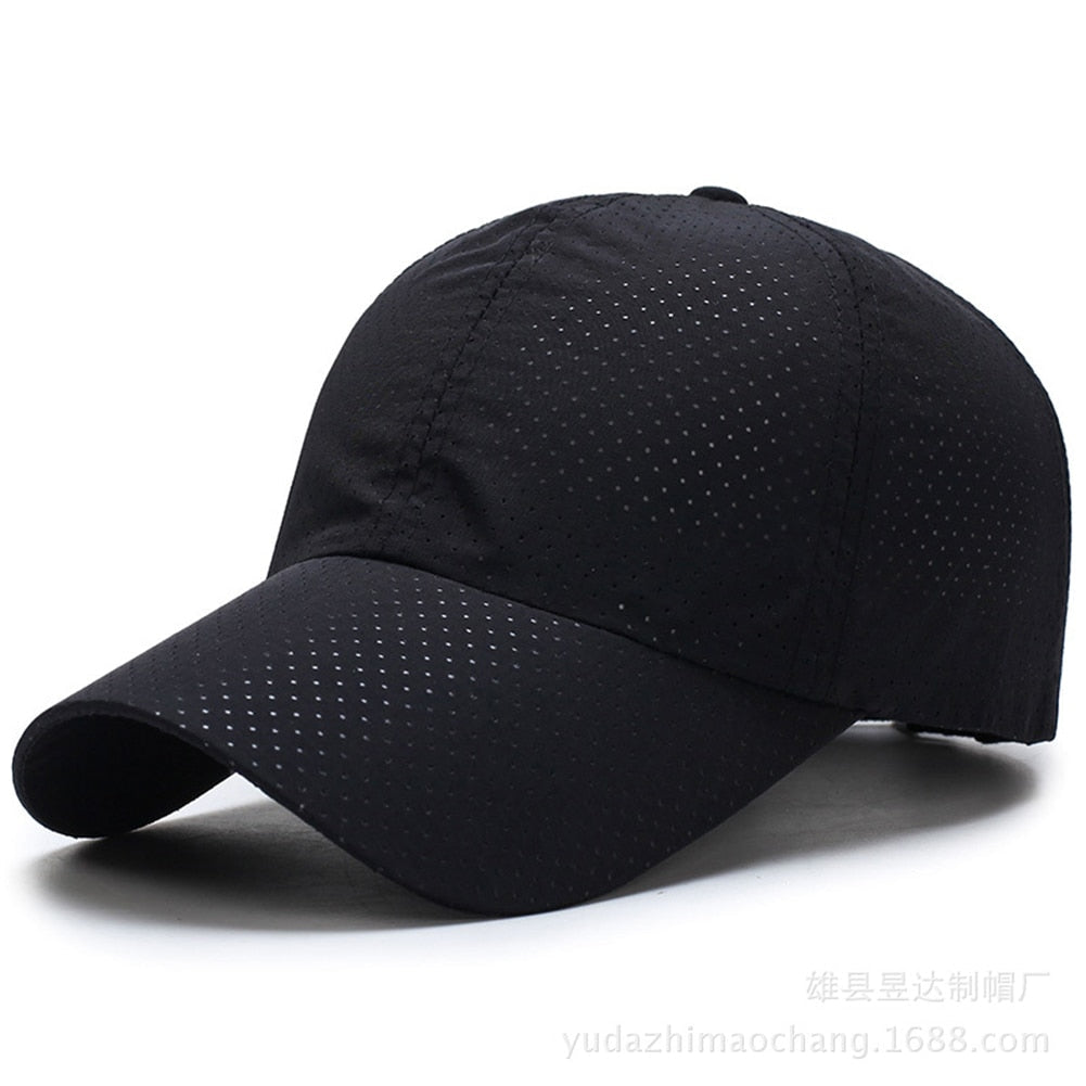 1pc Baseball Cap Unisex Summer Solid Thin Mesh Portable Quick Dry Breathable Sun Hat Golf Tennis Running Hiking Camping