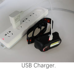 Portable mini XPE+COB LED Headlamp USB Rechargeable Camping Head lamp Fishing headlight flashlight torch