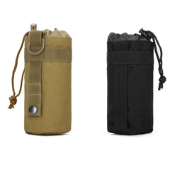 Water Bottle Carrier 500ml Outdoor Molle Pouch Bag for Camping Hiking Traveling with Shoulder Strap