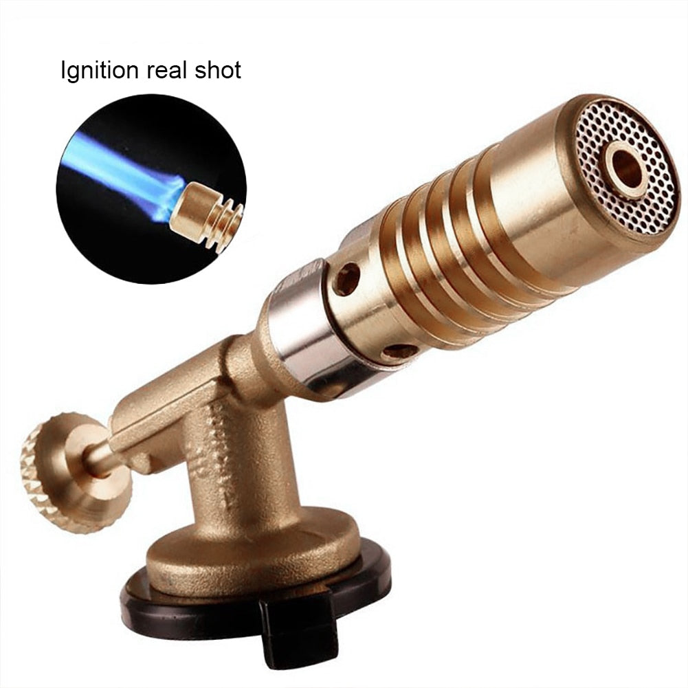 Portable Welding Torch Gas Flame Gun Nozzle High Temperature Propane Plumbing Heating Adapter Outdoor Camping BBQ Cooking Tools