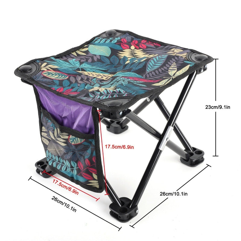 Outdoor Chair Camping Stool Folding Fishing Chair Conveniently Carry Seat Maximum Weight of 100KG