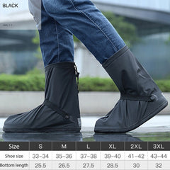 Waterproof Reusable Rainproof Shoes Cover Motorcycle Bike Rain Boot Shoes With Ziper Drawstring Lower Leg Covers