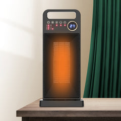 Electric Space Heater With Remote Control Safe Overheat & Tip-over Protection