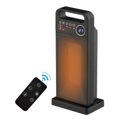 Electric Space Heater With Remote Control Safe Overheat & Tip-over Protection