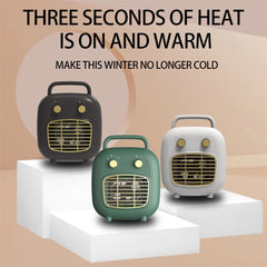 Space Heater 800W PTC Ceramic 6-8m Human Sensor Low Noise Fast Heating Portable Heater Fan