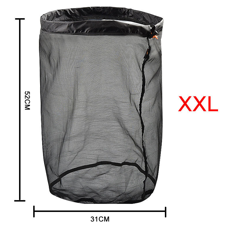 Mesh Storage Bag Lightly Organize Sack Camping Hiking Compression Bags Travel Accessories Polyester Drawstring Pocket
