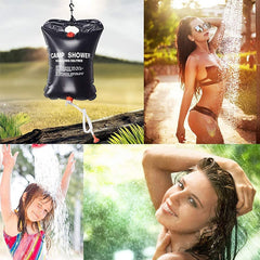 Camp Shower Bag Solar Energy Heated Portable Folding Outdoor Bath Bag Travel Hiking Climbing PVC Water Bag