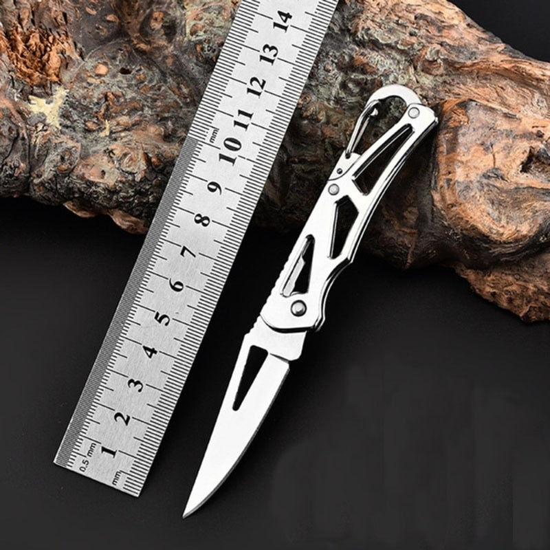 Full Stainless Steel Blade Shape Knife Outdoor Camping Self-Defense Emergency Survival Knife Tool Portable Size