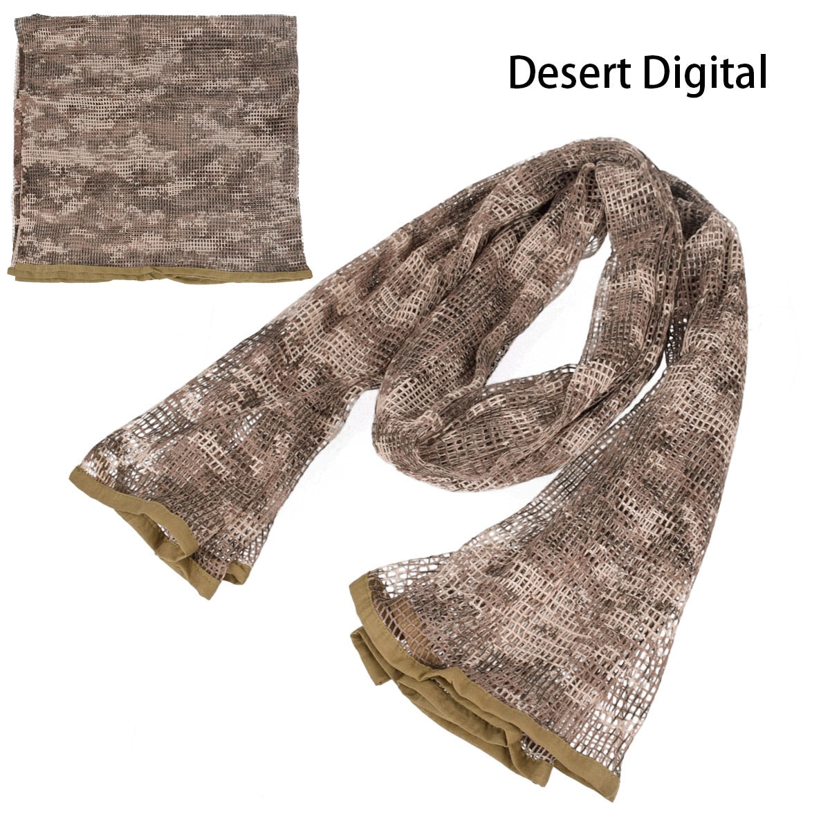 Scarf Cotton Military Camouflage Tactical Mesh Scarf Sniper Face Scarf Veil Camping Hunting Multi Purpose Hiking Scarve