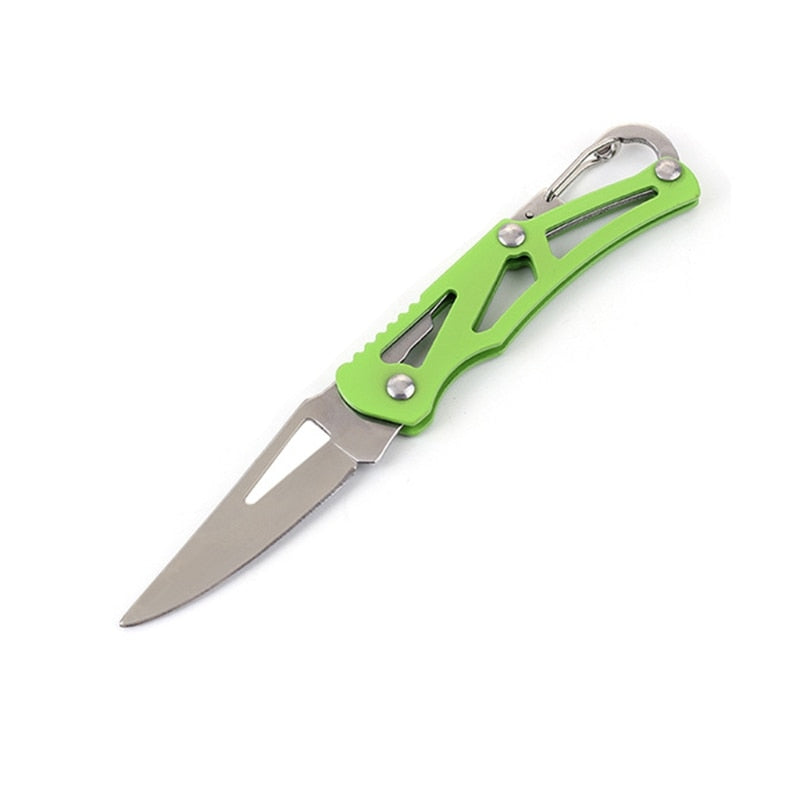 Full Stainless Steel Blade Shape Knife Outdoor Camping Self-Defense Emergency Survival Knife Tool Portable Size