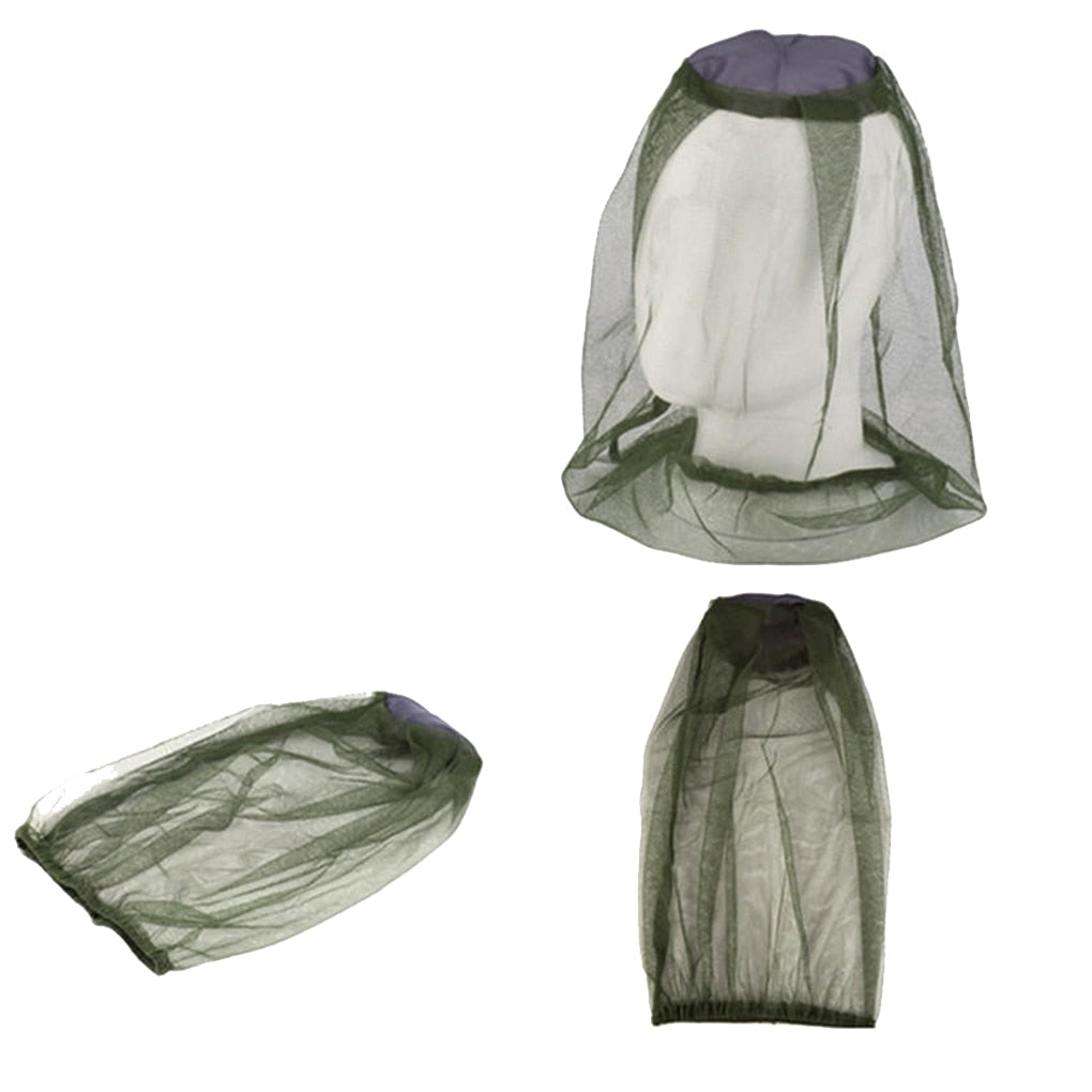 Outdoor Hiking Camping Mosquito Mesh Cap Beekeeping Head Net Bug Hat Mesh Face Head Protector