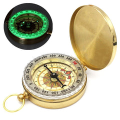 High Quality Camping Hiking Pocket Brass Golden Compass Portable Compass Navigation for Outdoor Activities