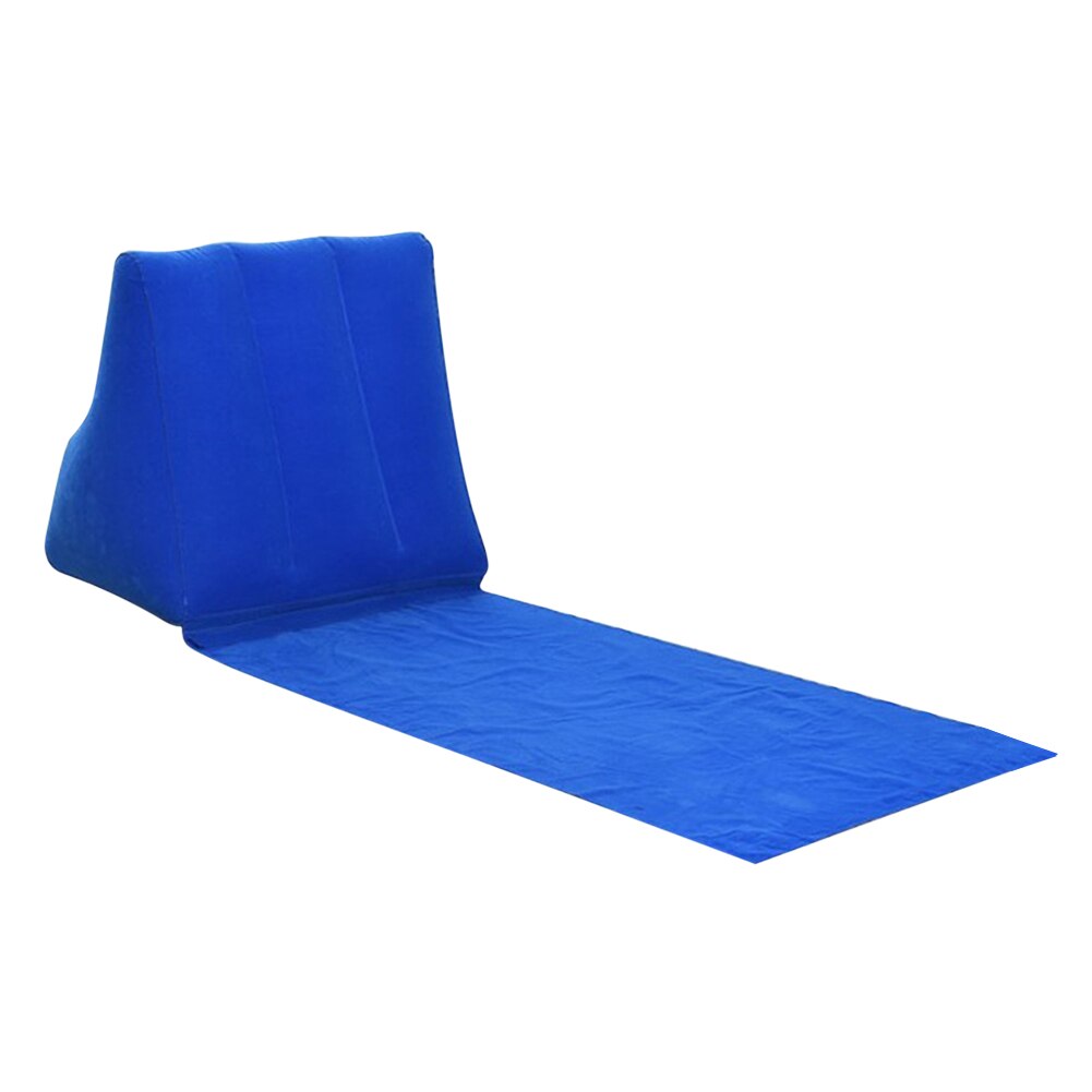 Foldable Soft Inflatable Beach Mat Festival Camping Leisure Lounger Back Pillow Cushion Chair Seat Air Bed Travel Mattress