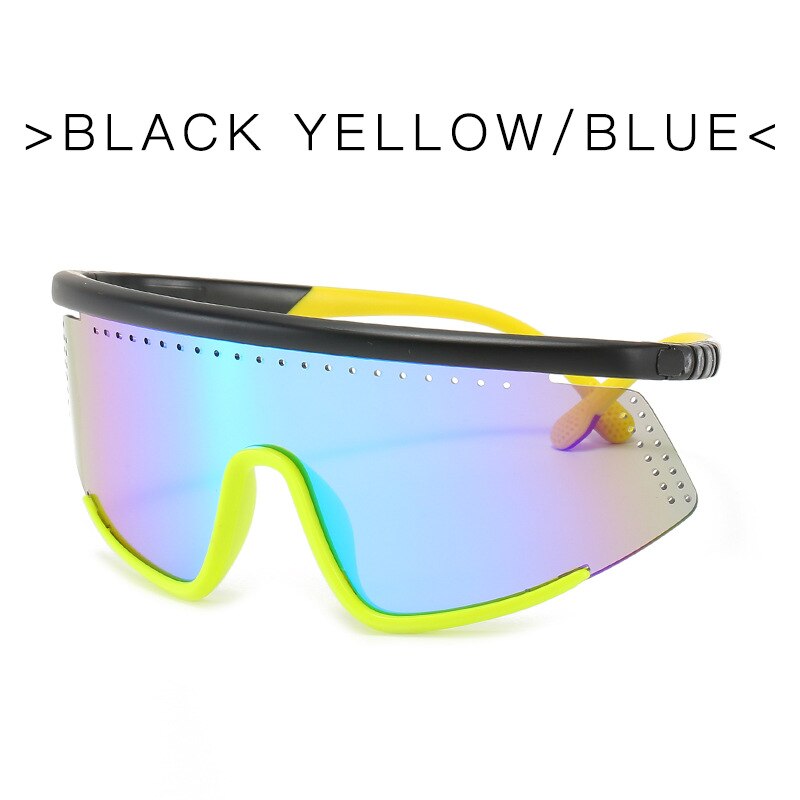 Sports Sunglasses Large Frame Colorful Film Cycling Ski Goggles Silicone Leg Goggles Camping Hiking Cycling Glasses