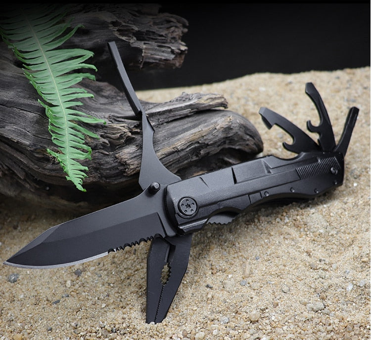 Tactical Knife Multi Tool pocket Folding Knife with Pliers Bottle Opener Screwdrivers Great For Survival Camping Hiking Hunting