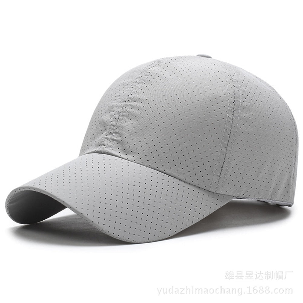 1pc Baseball Cap Unisex Summer Solid Thin Mesh Portable Quick Dry Breathable Sun Hat Golf Tennis Running Hiking Camping