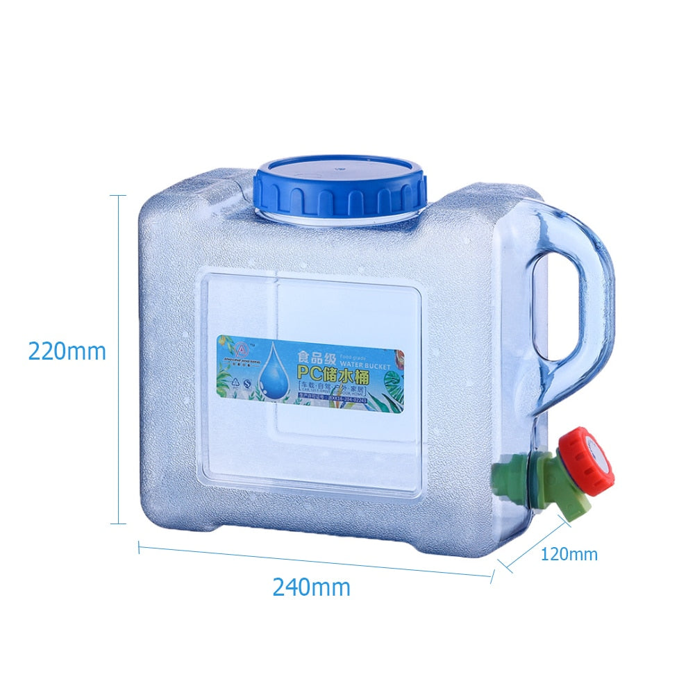 Capacity Outdoor Water Bucket Portable Driving Wateater Bucket Portable Tank Container with Faucet for Camping