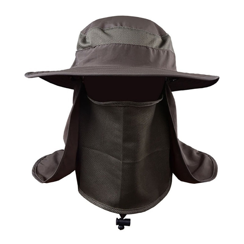 Outdoor Windproof Sun Hat Removable Shawl Breathable Mesh Cap Cycling Hiking Camping Hats Outdoor Fishermen Flap Caps