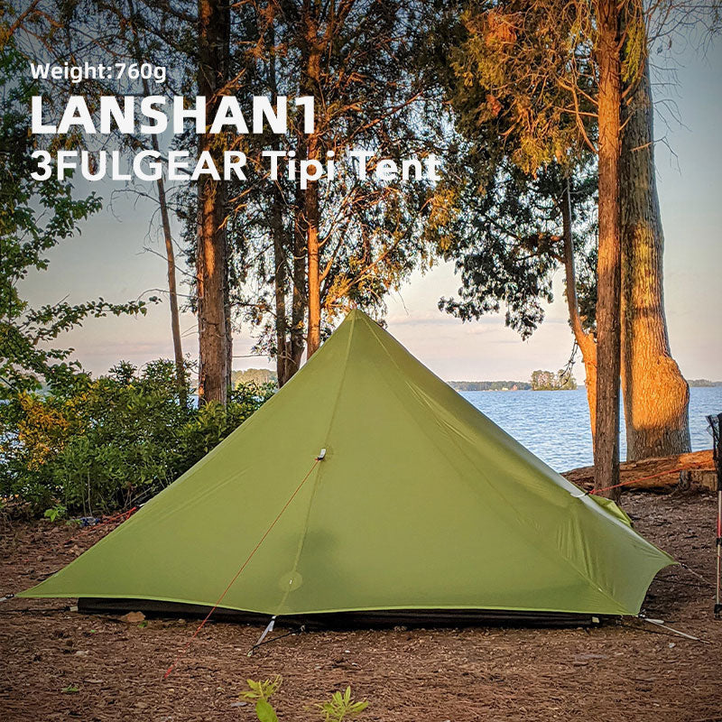 230cm Lanshan 1 Ultralight Camping 3/4 Season 15D Silnylon Rodless Tent