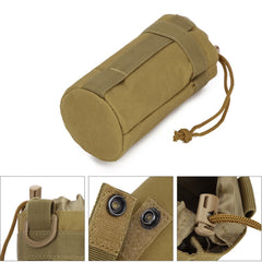 Water Bottle Carrier 500ml Outdoor Molle Pouch Bag for Camping Hiking Traveling with Shoulder Strap