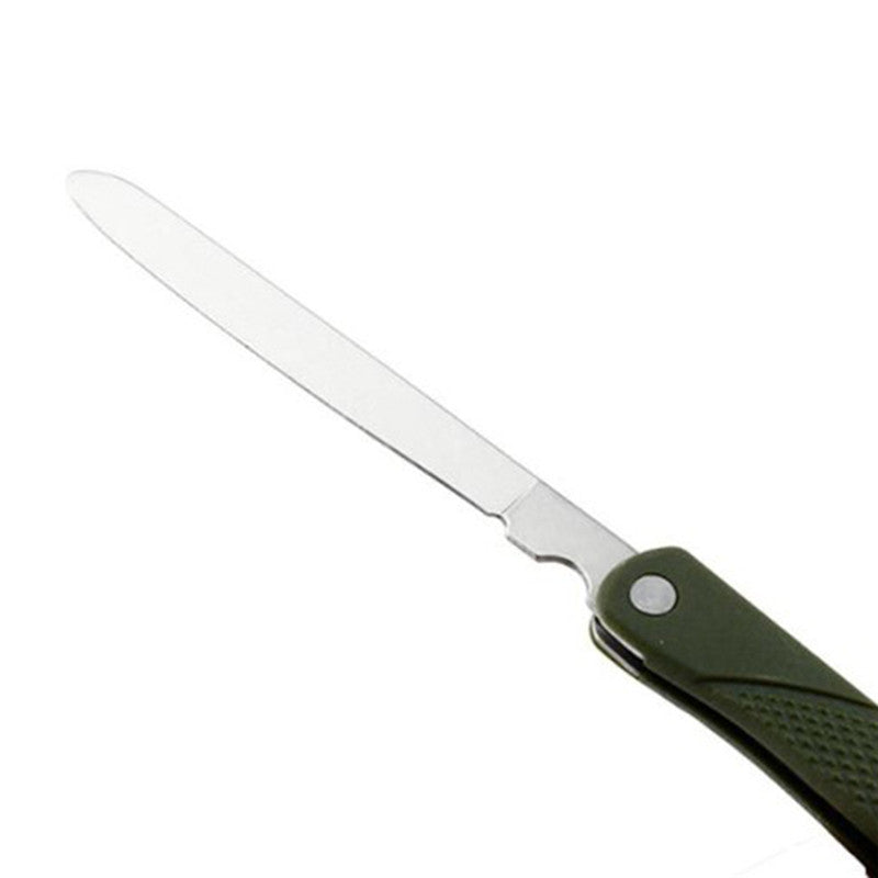 Long cookware backpack Spork fork stainless steel fold knife utensil spoon set combo Picnic camp cutlery tableware flatware
