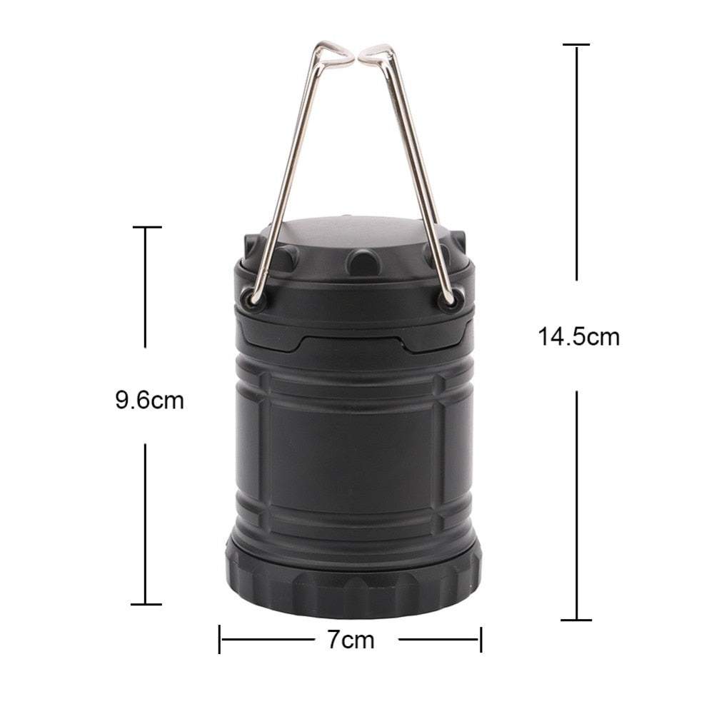 Mini 3*COB Tent Lamp LED Portable Lantern TelescopicTorch Camping Lamp Waterproof Emergency Light Powered By 3*AAA Working Light