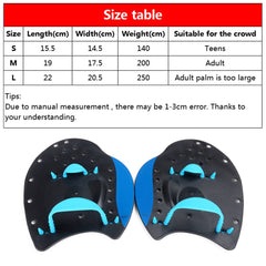 1 Pairs Swimming Paddles Professional Swimming Strokes Practice Correction Adjustable Hand Webbed Gloves for Adult Children