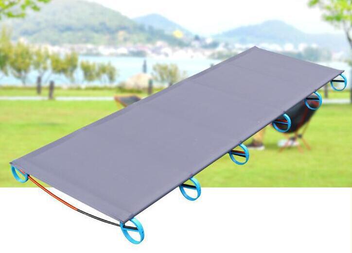 Camping Folding Bed Ultralight Single Bed Tent Cot Portable Sleeping Bed Alloy Frame