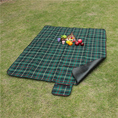 Folding Beach Cushion Spring Outdoor Picnic Lightweigh Waterproof Sleeping Camping Pad Mat Moistureproof Plaid Blanket