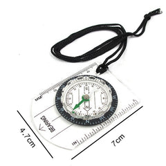 Outdoor Camping Hiking Transparent Plastic Compass Compass Proportional Footprint Travel Military Compass Tools travel kits