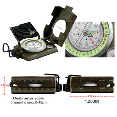 Professional Compass Military Army Geology Compass Sighting Luminous Compass with Moonlight For Outdoor Hiking Camping