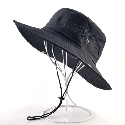 Sun hats for men Outdoor Fishing cap Wide Brim Anti-UV Summer Hiking camping