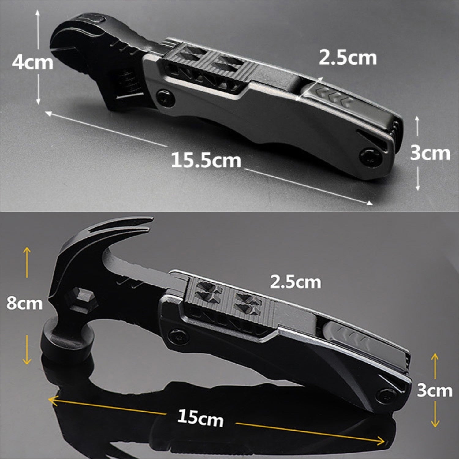 Multi Outdoor Camping Tools Adjustable Wrench/Car Multi-function Lifesaving Hammer Mini Pockets Multi-functional Tool
