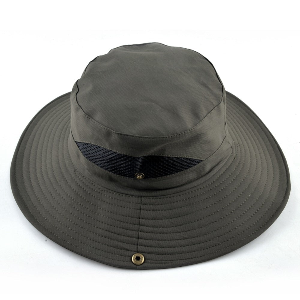 Sun hats for men Outdoor Fishing cap Wide Brim Anti-UV Summer Hiking camping