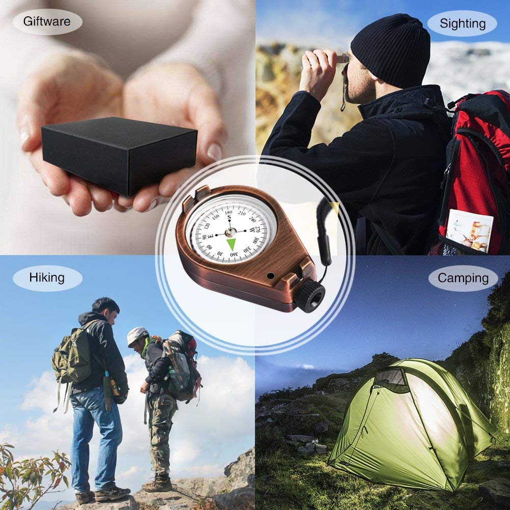 Compass Classic Accurate Waterproof Shakeproof for Hiking Camping Motoring Boating Backpacking Mountaineering Exploring Hunting